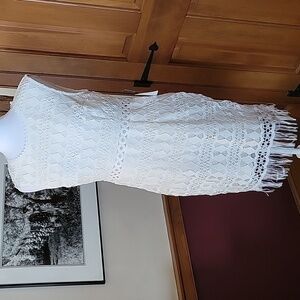 LULUS Fringed Lace Sheath